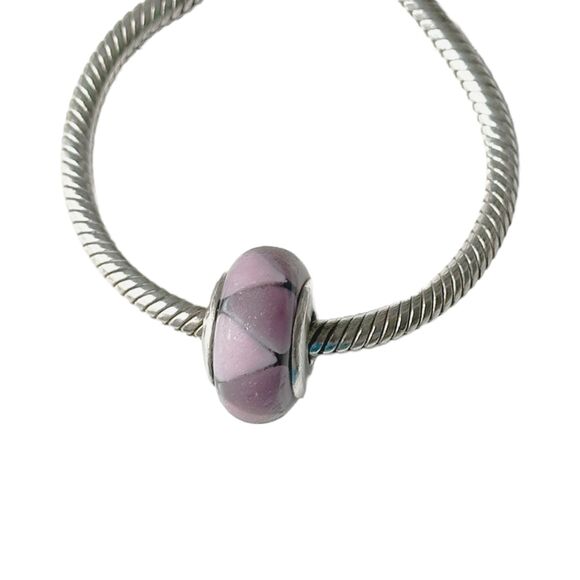 Pandora Captivating Purple Murano Glass Authentic Bead Charm - Picture 3 of 4